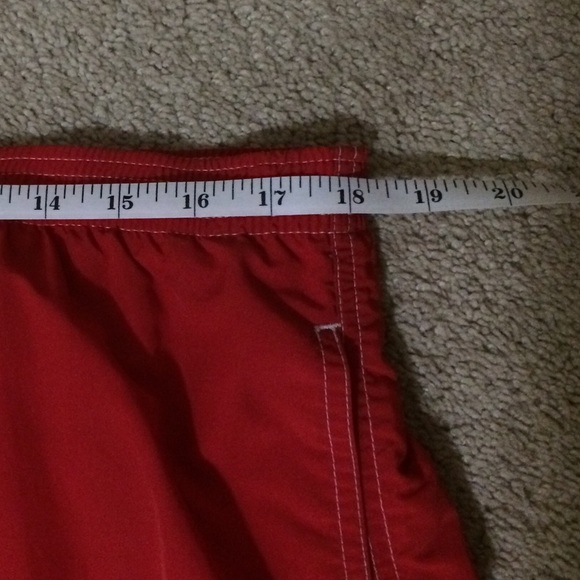 Red Lifeguard Swim Trunks - Picture 5 of 7